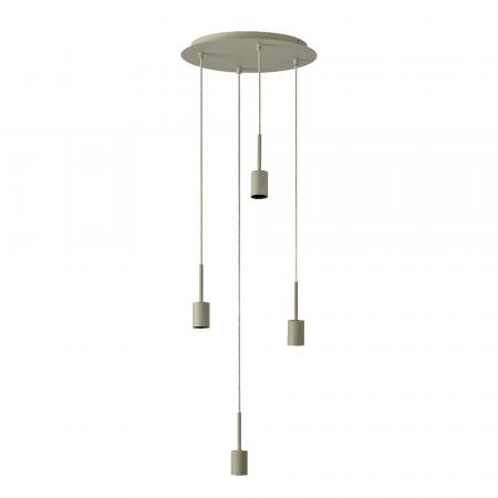 OSRAM Decor Pendant Needle Plate Beige aus Stahl - Pendelleuchte mit 4 x E27 Fassung ohne Leuchtmittel